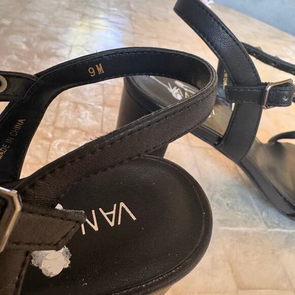Vaneli Rockstud Heels studded strappy sandals NEW Midge black leather $175 - Picture 11 of 13